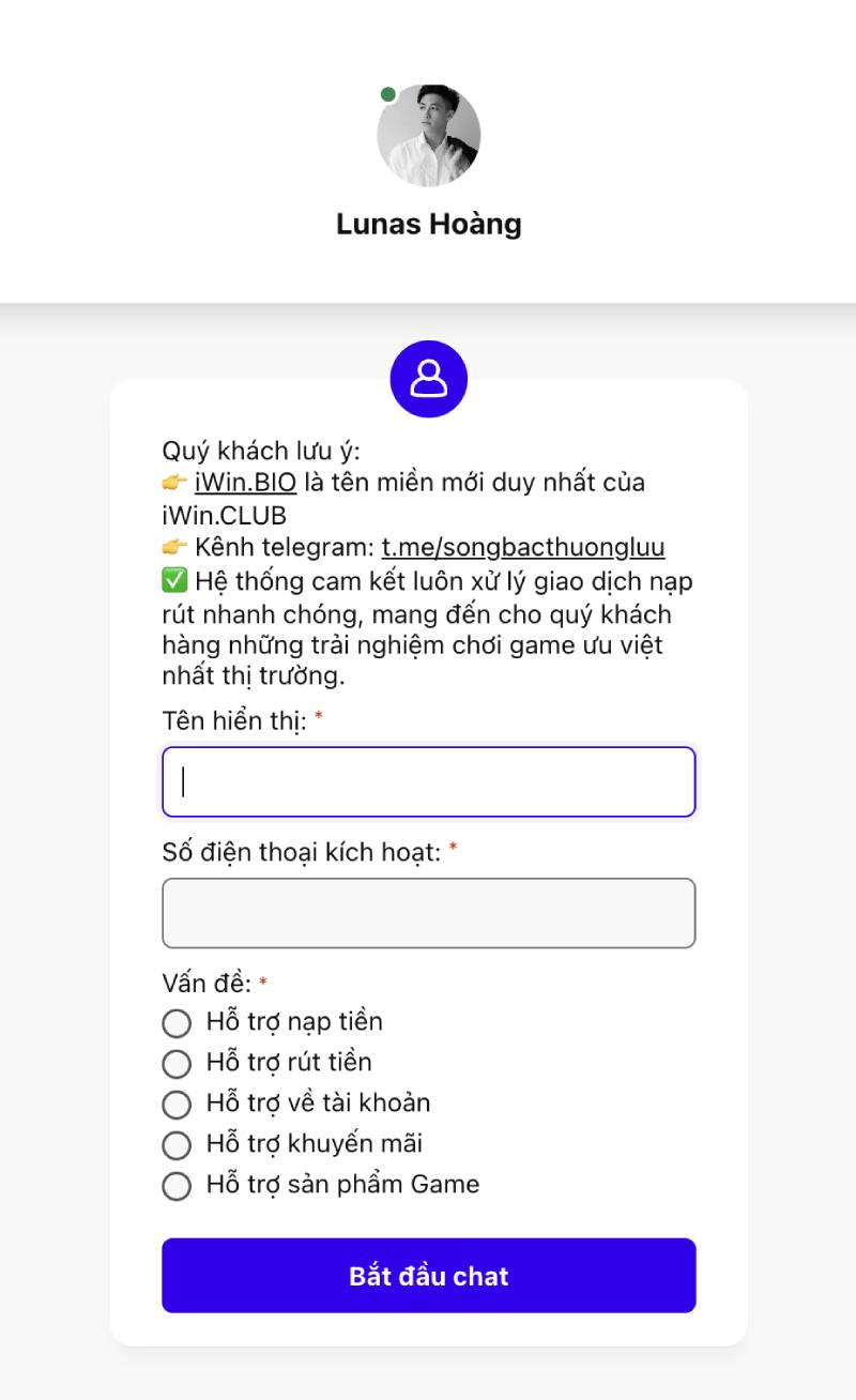 Liên Hệ 1 Live Chat – Trò Chuyện Trực Tiếp