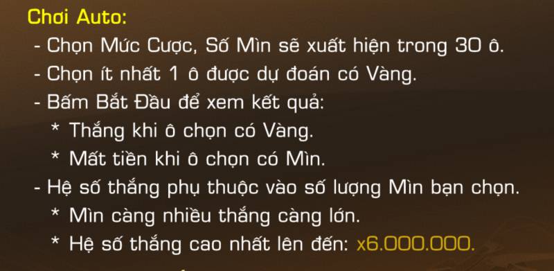 Luật Chơi Đào Vàng IWIN: Chinh Phục Kho Báu Với Sự Khéo Léo 6 Tận dụng tính năng Auto